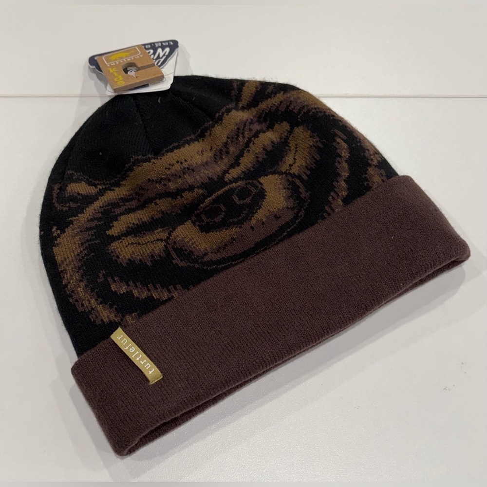 Turtle Fur Claw Beanie Kids Bear Brown Hat 100% Acrylic Soft Cozy Winter NWT